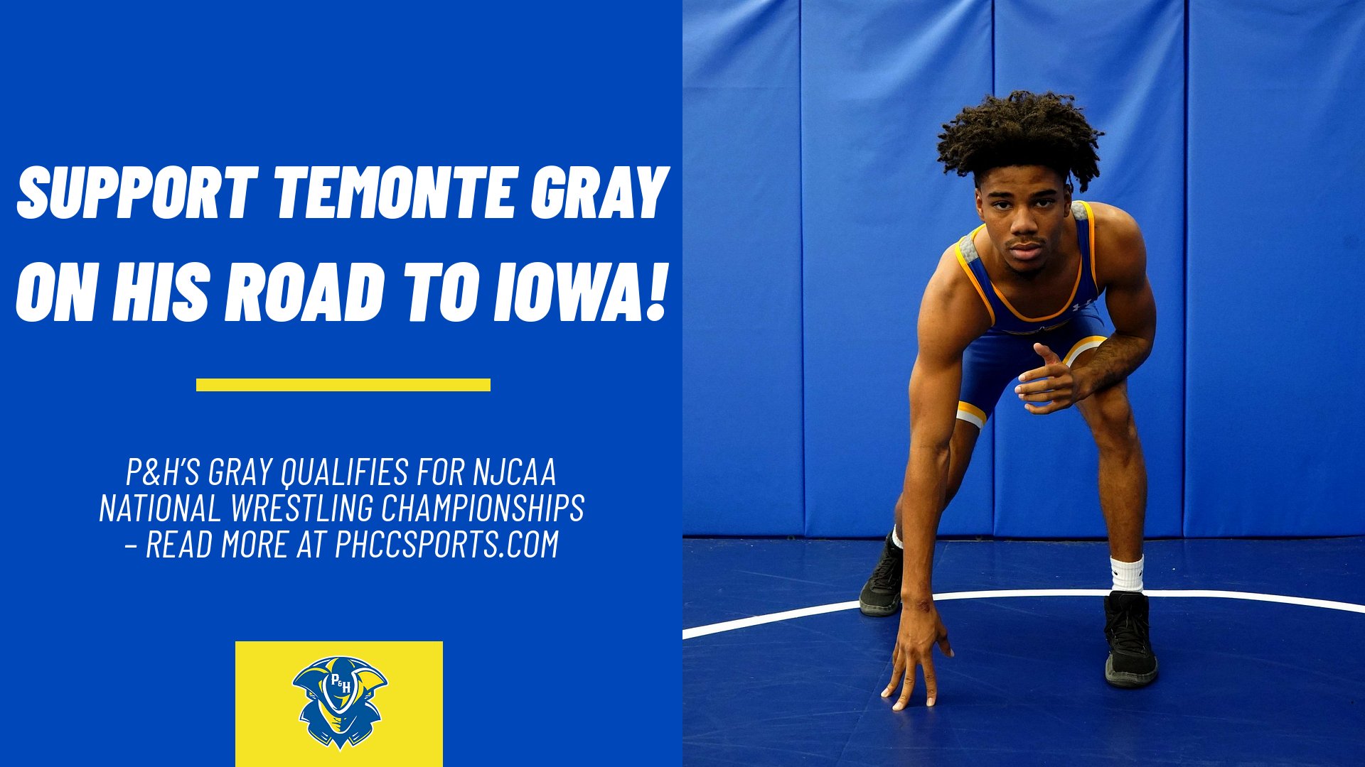 P&amp;HCC's Gray Qualifies for NJCAA National Wrestling Championships
