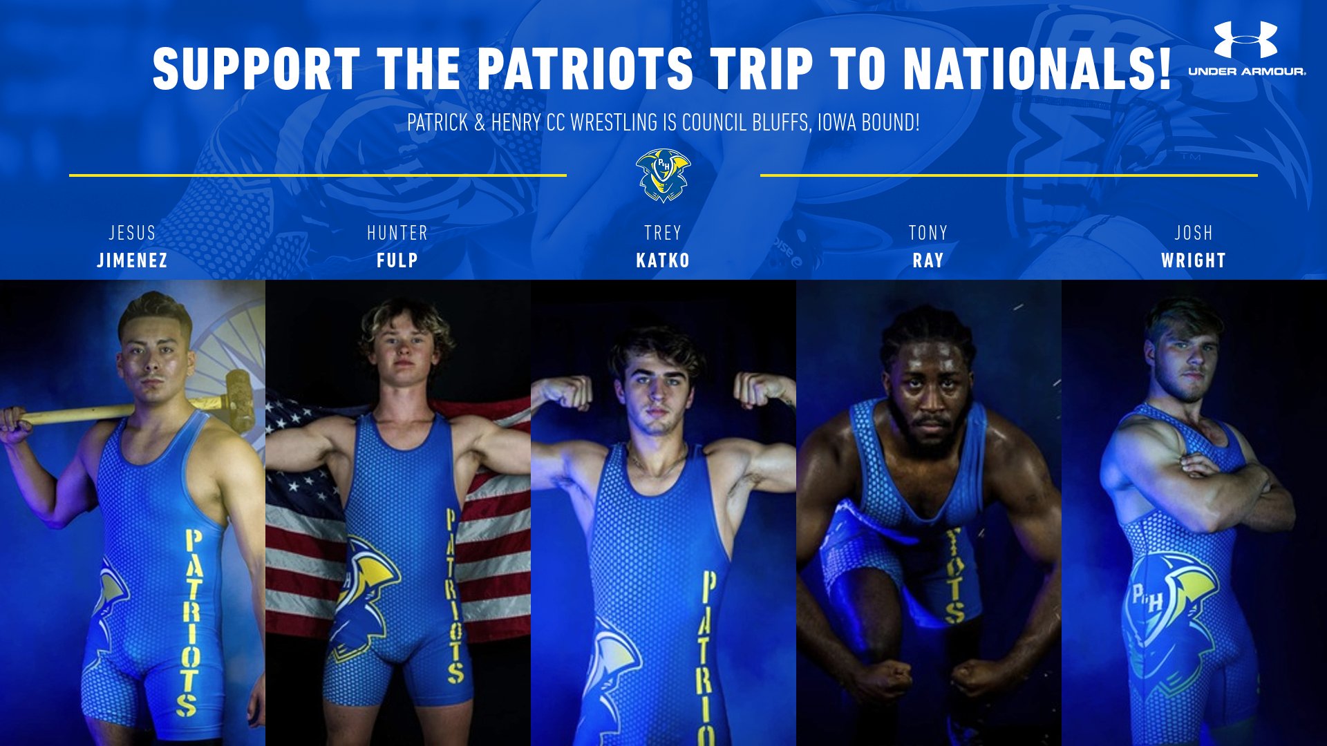 Five P&amp;HCC Wrestlers Qualify for Nationals In Council Bluffs, Iowa - Support the Patriots!