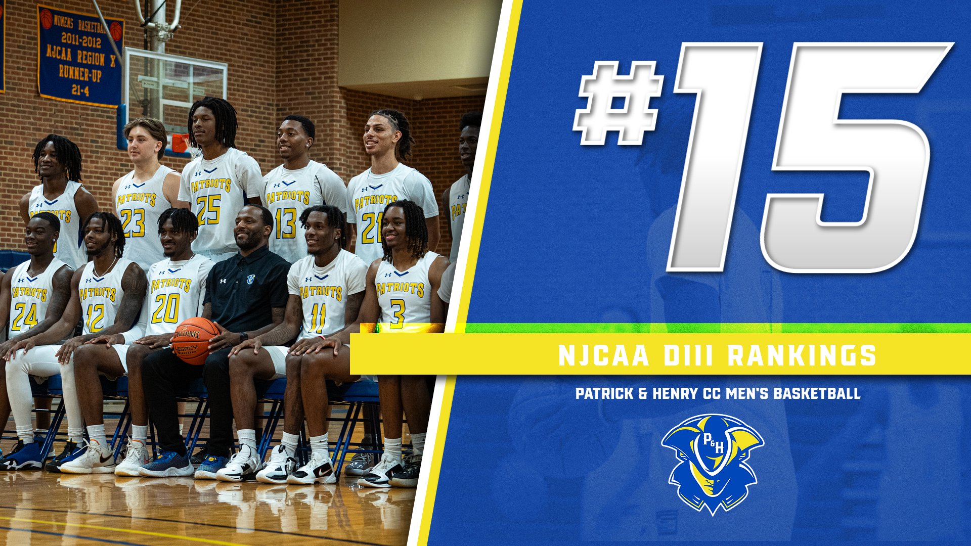 P&amp;HCC Men's Basketball Climbs to No. 15 In NJCAA Rankings