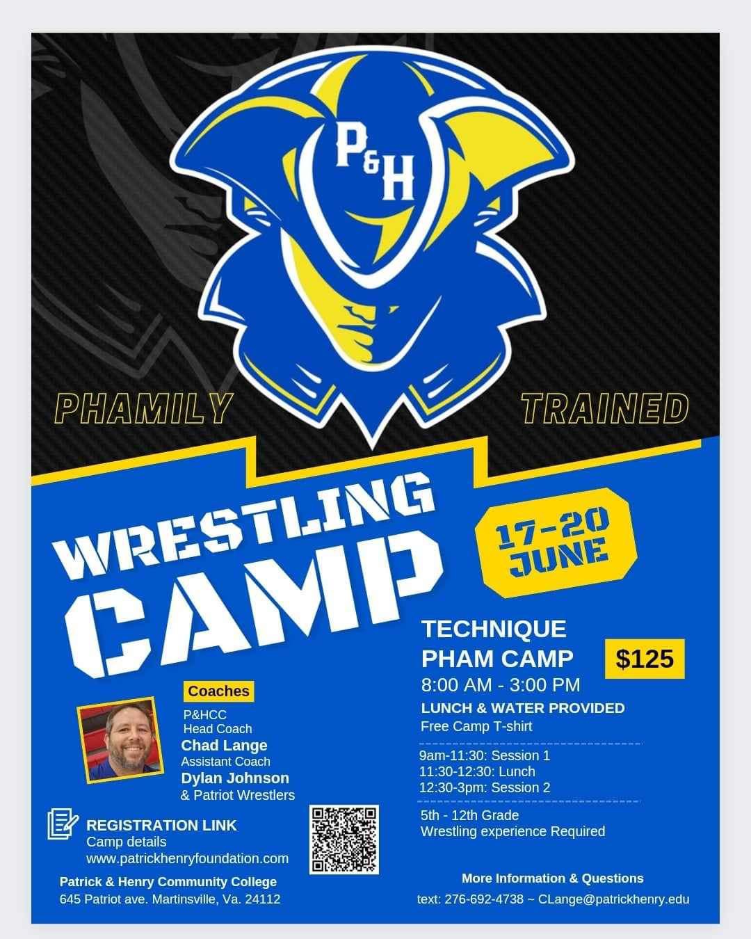 P&amp;HCC Wrestling Camp Set for June 17-20