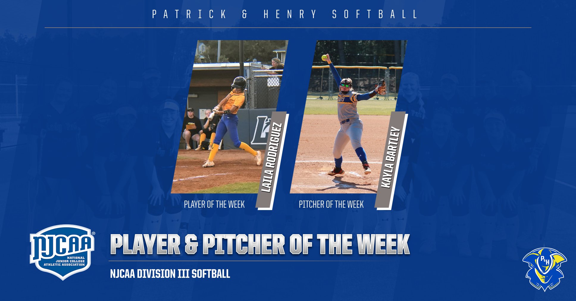 Kayla Bartley and Laila Rodriguez Earn National NJCAA Softball Honors