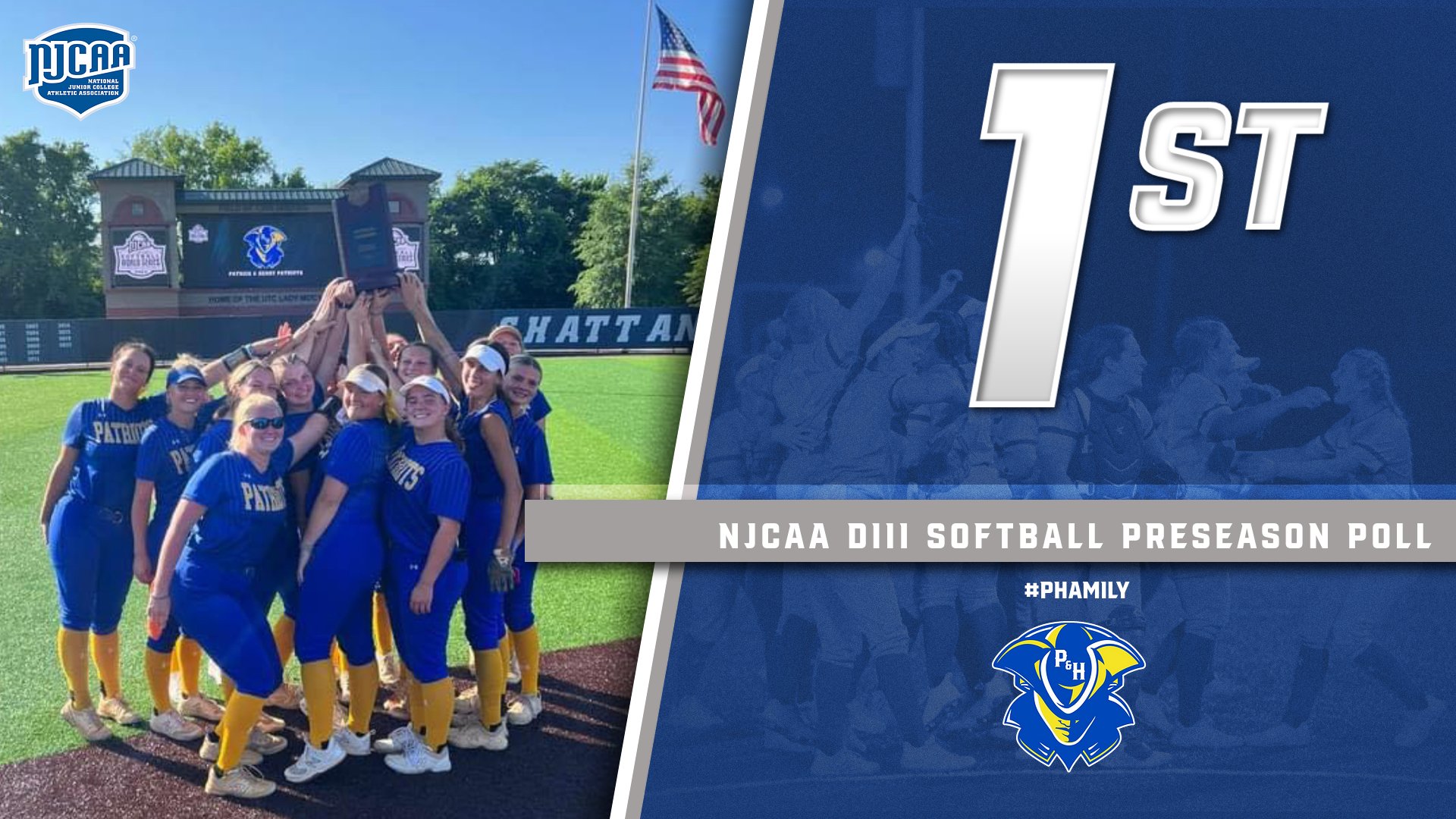 P&HCC Lady Pats Ranked #1 in 2025 NJCAA DIII Softball Preseason Poll