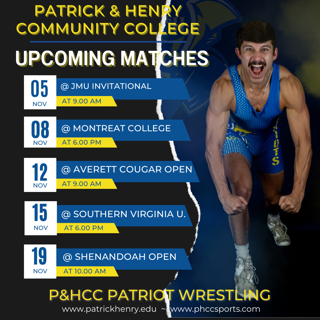 P&HCC Wrestling: Upcoming Matches